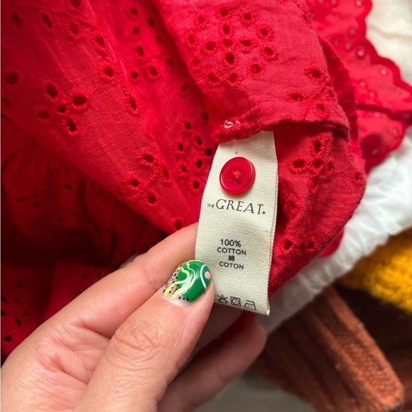 THE GREAT red Square Neckline Long Dress - Picture 5 of 6